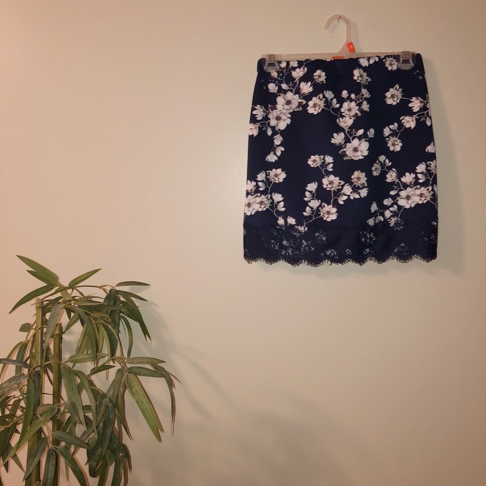 Cute satin + lace mini